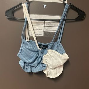 Blue and White Tank Top